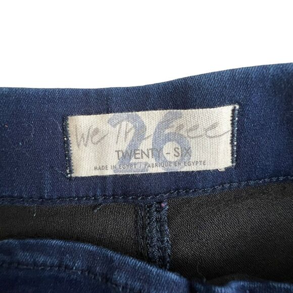 We‎ The Free Womens Dark Wash High Rise Seamed Pull On Skinny Jeans 26 - Picture 7 of 8